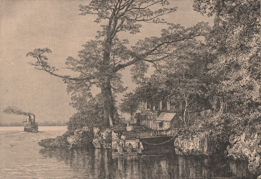 Landing stage on the Magdalena, near the Sogamoso confluence. Colombia 1885